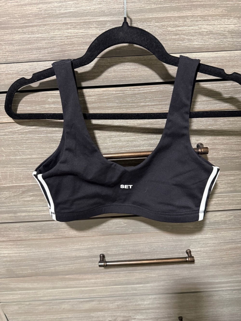 Set active sporty duo lift bra black and white size medium